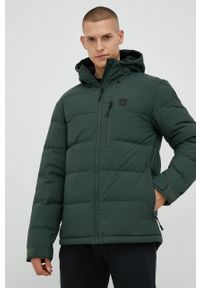 Rip Curl kurtka puchowa męska kolor zielony zimowa. Typ kołnierza: kaptur. Kolor: zielony. Materiał: puch. Sezon: zima #1
