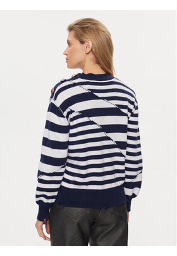 Silvian Heach Sweter GPP24300MA Granatowy Regular Fit. Kolor: niebieski. Materiał: bawełna
