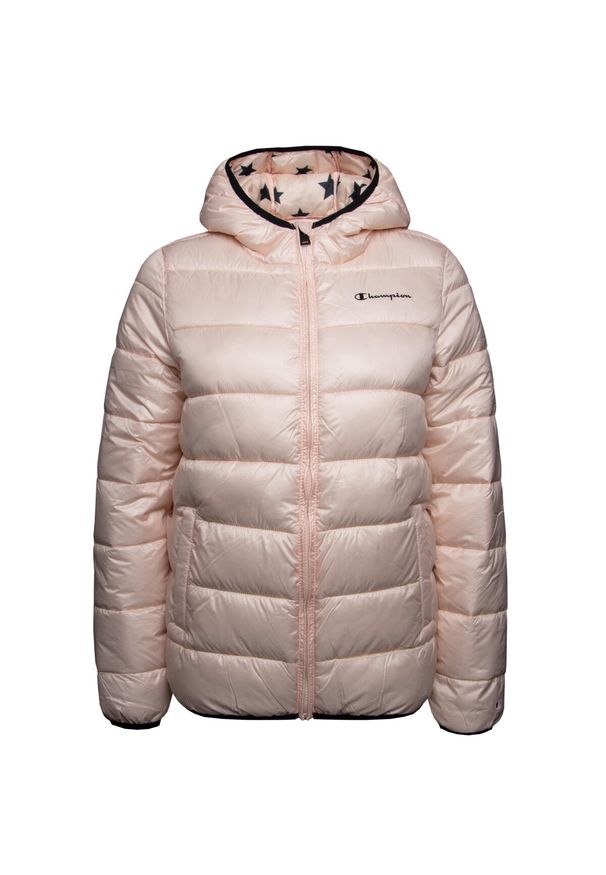 Kurtka uniwersalna dziewczęca Champion 306197PS075. Typ kołnierza: kaptur. Kolor: beżowy, wielokolorowy, różowy. Materiał: syntetyk. Sport: turystyka piesza