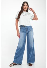 Twinset Milano - T-shirt damski ażurowy TWINSET. Wzór: ażurowy #2