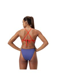 Strój kąpielowy damski Speedo Solid Tie Back. Kolor: fioletowy, niebieski