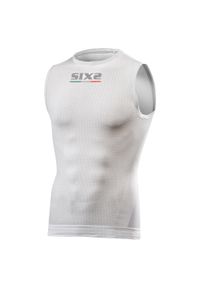 SIXS - Tank top Sixs SMX. Kolor: biały. Długość rękawa: bez rękawów. Sport: kolarstwo