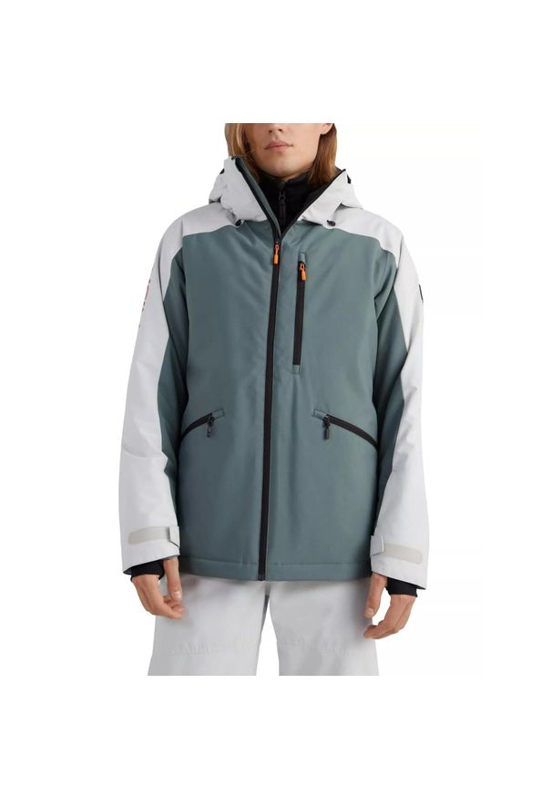 Kurtka narciarska męska O'Neill Diabase. Kolor: szary, wielokolorowy, biały. Sezon: zima. Sport: narciarstwo