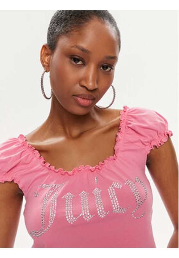 Juicy Couture Bluzka Brodie JCWCT23309 Różowy Regular Fit. Kolor: różowy. Materiał: bawełna