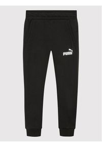 Puma Spodnie dresowe Essential Logo 586974 Czarny Regular Fit. Kolor: czarny. Materiał: bawełna, syntetyk