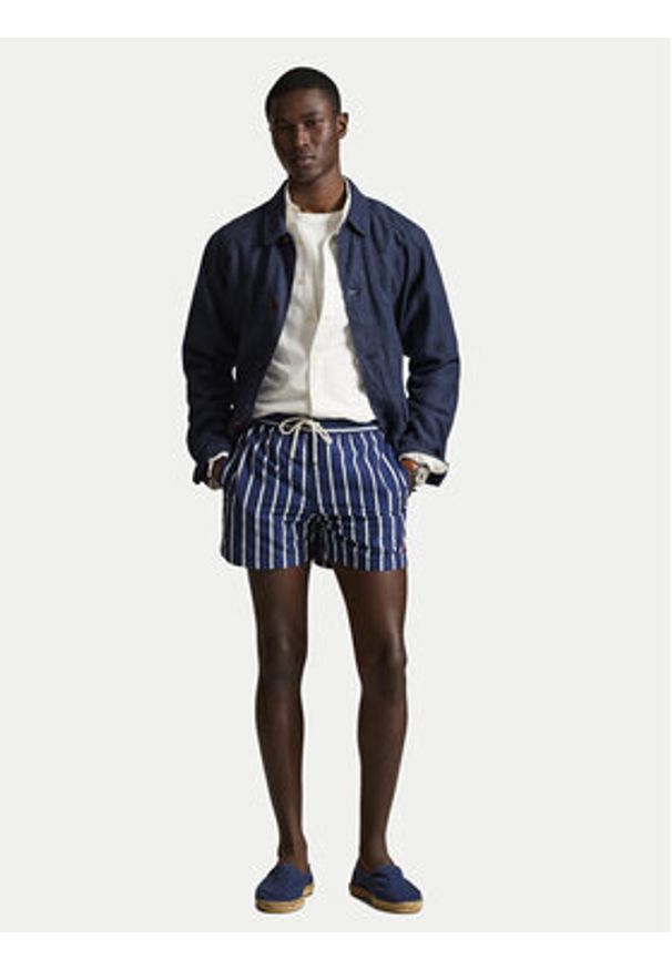 Polo Ralph Lauren Szorty kąpielowe 710975405001 Granatowy Slim Fit. Kolor: niebieski. Materiał: syntetyk