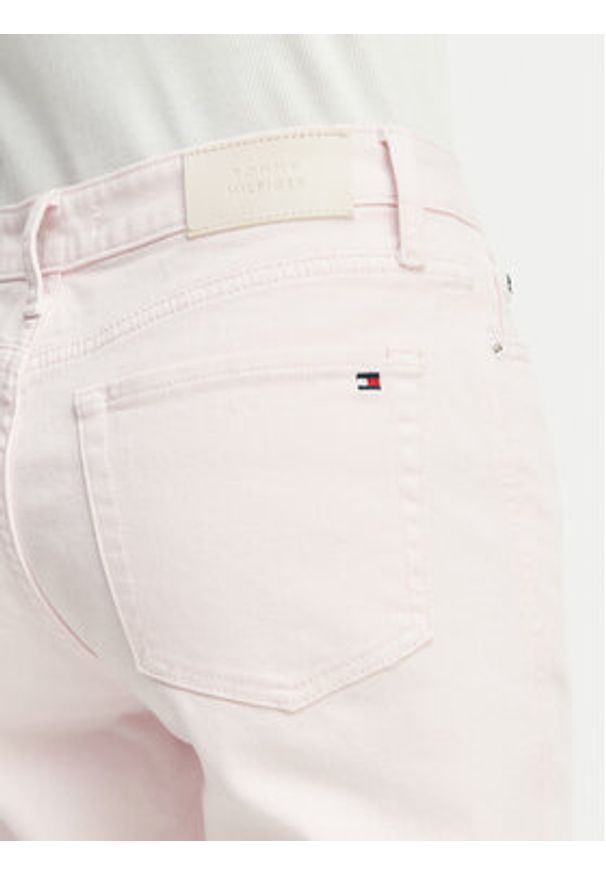 TOMMY HILFIGER - Tommy Hilfiger Jeansy WW0WW48579 Różowy jasny Slim Fit. Kolor: różowy