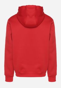 Born2be - Czerwona Bluza z Bawełną Kapturem i Kieszenią Typu Kangurek Norrise. Okazja: na co dzień. Kolor: czerwony. Materiał: bawełna. Styl: casual, elegancki
