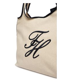 TOMMY HILFIGER - Tommy Hilfiger Torebka Th Summer Tote Canvas AW0AW18398 Biały. Kolor: biały #5
