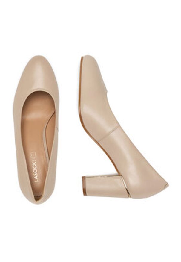 Lasocki Czółenka CEO-WS1055-02 Beżowy. Kolor: beżowy. Materiał: skóra