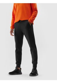 4f - Spodnie dresowe joggery męskie. Kolor: czarny. Materiał: dresówka #2