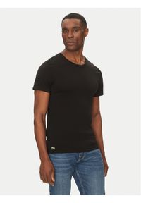 Lacoste Komplet 3 t-shirtów TH9007 Czarny Slim Fit. Kolor: czarny. Materiał: bawełna