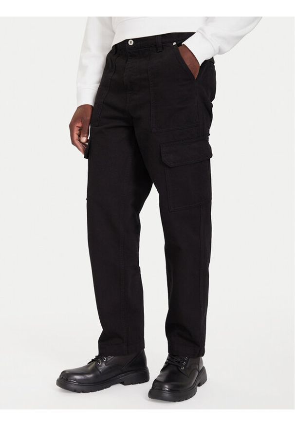 Karl Lagerfeld Jeans Spodnie materiałowe A4M10100 Czarny Regular Fit. Kolor: czarny. Materiał: bawełna