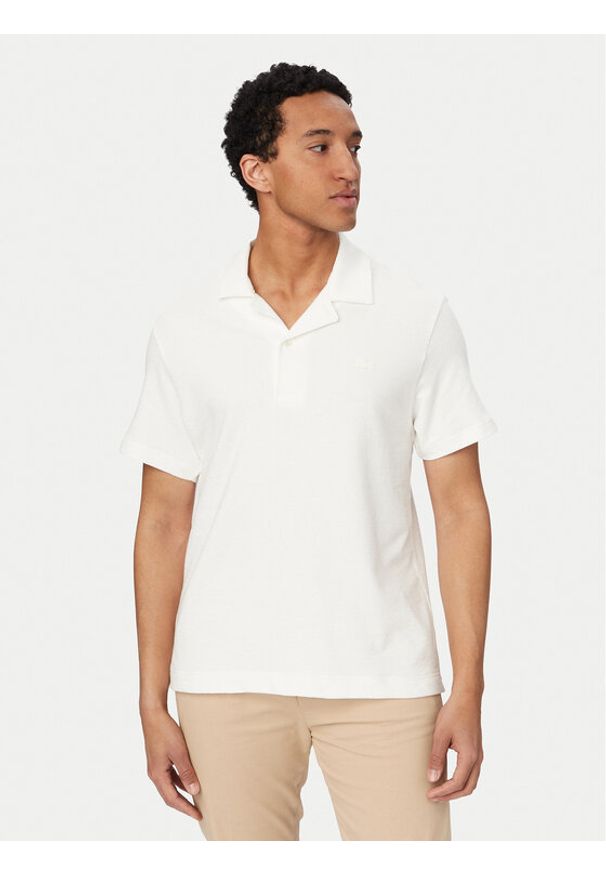 Lacoste Polo DH1969 Biały Regular Fit. Typ kołnierza: polo. Kolor: biały. Materiał: bawełna