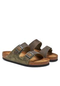 Birkenstock Klapki Arizona Leve 1028151 Khaki. Kolor: brązowy. Materiał: skóra