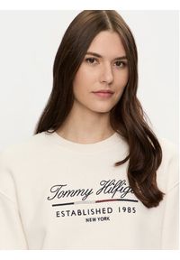 TOMMY HILFIGER - Tommy Hilfiger Bluza Modern WW0WW43574 Biały Regular Fit. Kolor: biały. Materiał: bawełna #4