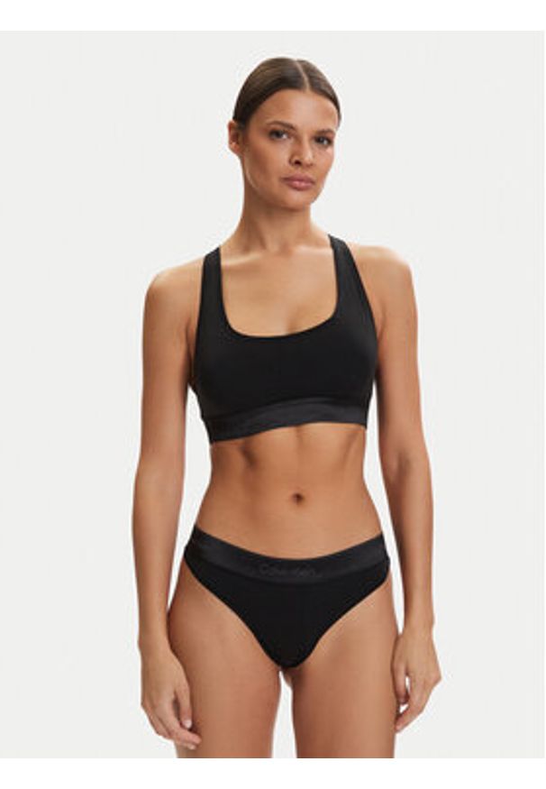 Calvin Klein Underwear Biustonosz top LV00QF8869 Czarny. Kolor: czarny. Materiał: bawełna