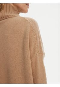 Weekend Max Mara Golf Borgia 2425366082 Brązowy Loose Fit. Typ kołnierza: golf. Kolor: brązowy. Materiał: wełna #4