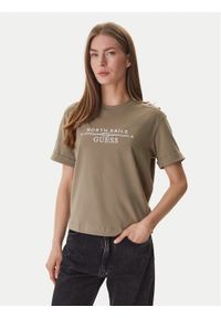 Guess T-Shirt GUESS x NORTH SAILS W6GI03 K2657 Zielony Relaxed Fit. Kolor: zielony. Materiał: bawełna #1