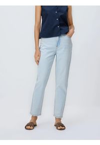 Reserved - Jeansy mom fit - niebieski. Kolor: niebieski #1