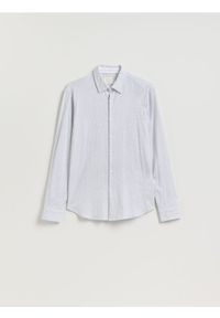 Reserved - Bawełniana koszula slim fit - biały. Kolor: biały. Materiał: bawełna
