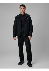 4f - 4F Spodnie softshellowe membrana 5000 męskie - czarne XXL. Kolor: czarny. Materiał: skóra #1