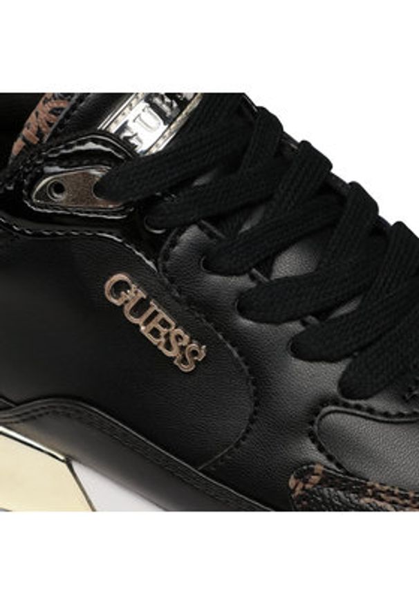 Guess Sneakersy Moxea FL5MOX FAL12 Czarny. Kolor: czarny. Materiał: skóra