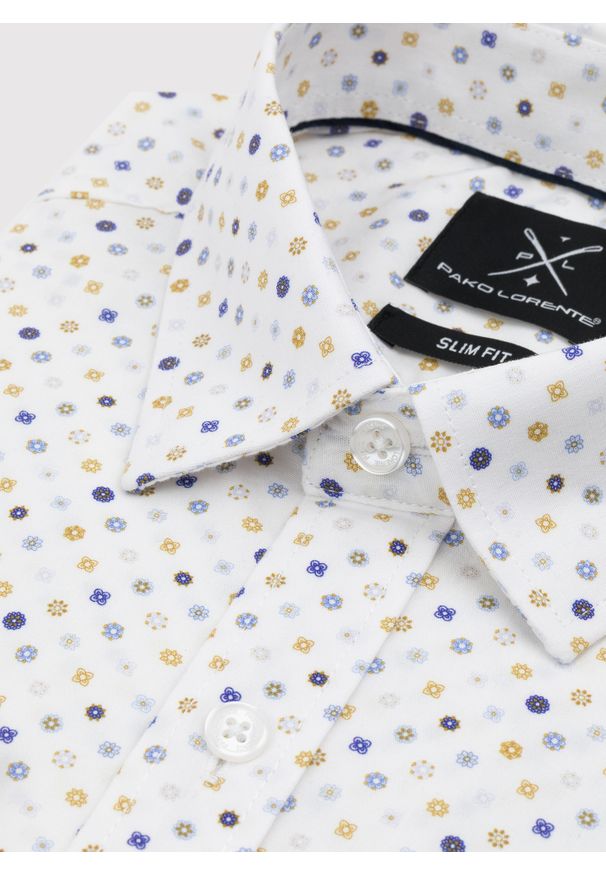 PAKO LORENTE – Męska koszula w mikrowzór P24SF-1X-020-B-S - Pako Lorente. Okazja: na co dzień. Materiał: elastan, jeans. Styl: casual