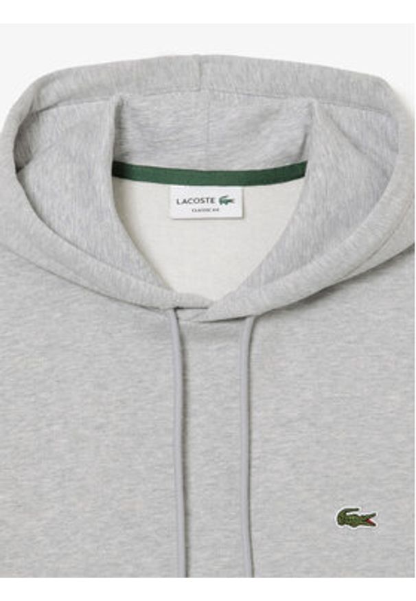 Lacoste Bluza SH9623 Szary Classic Fit. Kolor: szary. Materiał: bawełna