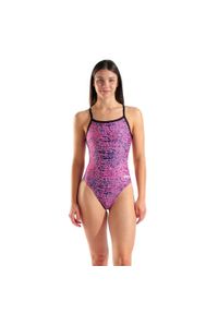 Strój Kąpielowy Damski Arena Snakeskin Swimsuit Challengeback. Kolor: różowy, wielokolorowy, czarny. Materiał: materiał #1