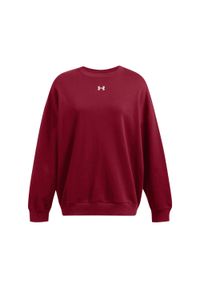 Oversize damski sweatshirt z okrągłym dekoltem Under Armour Rival Fleece. Kolor: czerwony, biały, wielokolorowy #1