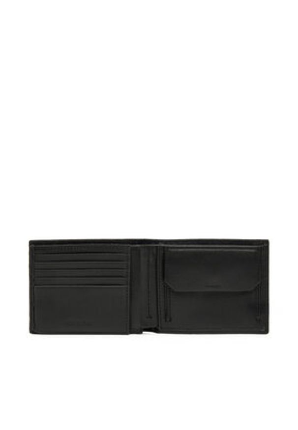 Calvin Klein Duży Portfel Męski Trifold 10Cc W/Coin K50K512684 Czarny. Kolor: czarny. Materiał: skóra