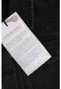 medicine - The Witcher x Medicine kurtka jeansowa męska kolor czarny przejściowa. Kolor: czarny. Materiał: jeans. Wzór: nadruk #4