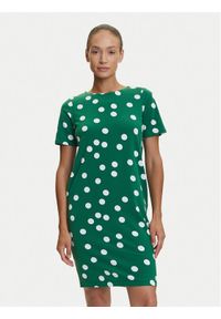 Tatuum Sukienka codzienna Koa T2505.207 Zielony Regular Fit. Okazja: na co dzień. Kolor: zielony. Materiał: bawełna. Typ sukienki: proste. Styl: casual