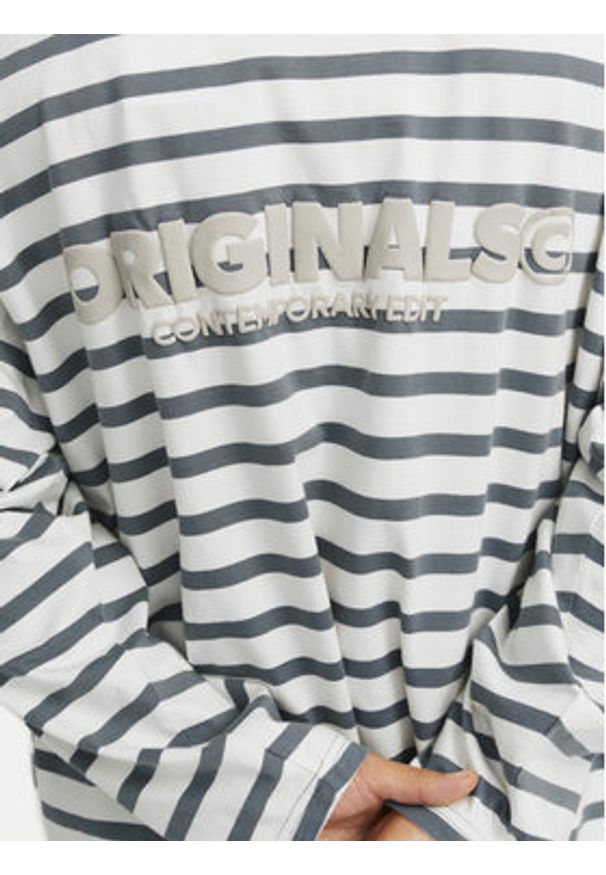 Jack & Jones Longsleeve Islington 12273202 Niebieski Loose Fit. Kolor: niebieski. Materiał: bawełna. Długość rękawa: długi rękaw