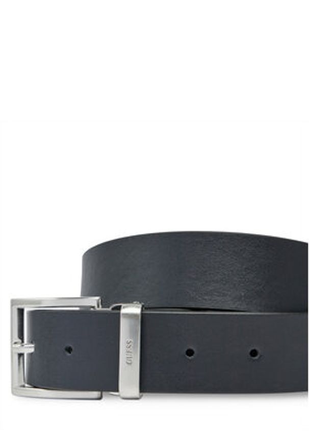 Guess Pasek Męski Not Coordinated Belts BM7657 LEA35 Granatowy. Kolor: niebieski. Materiał: skóra