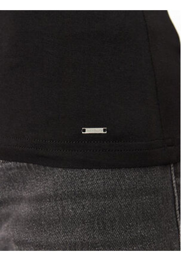 Morgan Top 242-DNAE Czarny Slim Fit. Kolor: czarny. Materiał: wiskoza