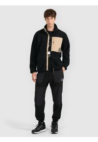 4f - 4F Polar sherpa regular ze stójką męski - czarny M. Typ kołnierza: kołnierzyk stójkowy. Kolor: czarny. Materiał: polar. Sport: turystyka piesza #2