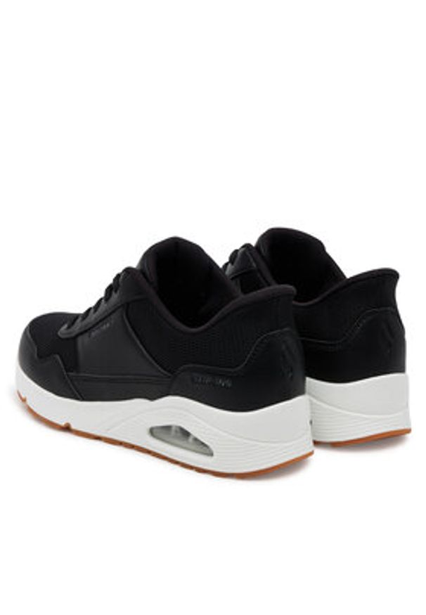 skechers - Skechers Sneakersy Uno-Banksia 183022/BLK Czarny. Kolor: czarny. Materiał: skóra