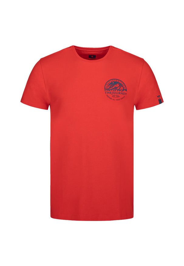 Lowa - Męska koszulka Aldon L - wygodne i stylowe t-shirt z bawełny. Typ kołnierza: polo. Kolor: fioletowy. Materiał: bawełna. Styl: elegancki