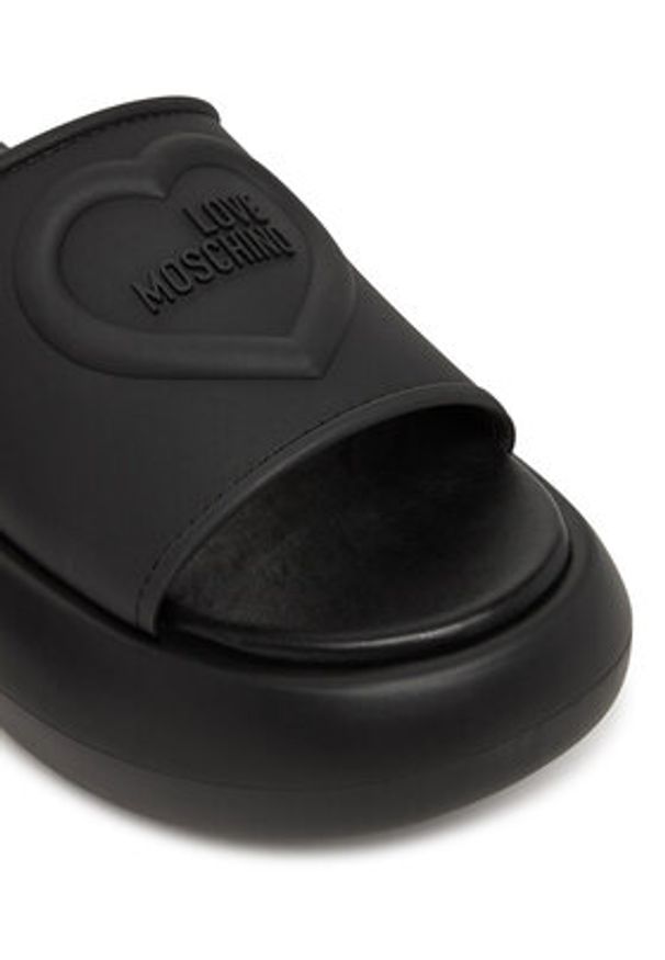 Love Moschino - LOVE MOSCHINO Klapki JA28207I0MI40000 Czarny. Kolor: czarny. Materiał: syntetyk