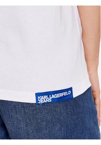 Karl Lagerfeld Jeans T-Shirt 231J1706 Biały Regular Fit. Kolor: biały. Materiał: bawełna