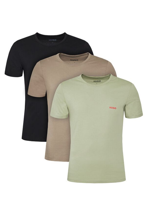 Hugo - HUGO Komplet 3 t-shirtów 50532811 Kolorowy Regular Fit. Materiał: bawełna. Wzór: kolorowy