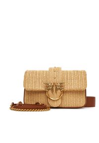Pinko - PINKO Torebka Love One Mini Slouchy Fl PE 25 PLTT 104340 A2CF Beżowy. Kolor: beżowy