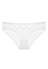 Intica - Koronkowe majtki ażurowe przewiewne na co dzień i specjalne okazje Evon. Kolor: biały. Materiał: koronka. Wzór: ażurowy