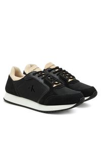 Calvin Klein Jeans Sneakersy Runner Laceup Low Mg Media YW0YW01644 Czarny. Kolor: czarny. Materiał: materiał #5