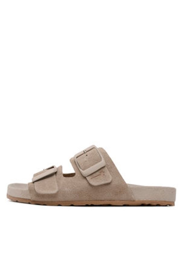 Manebi Klapki Suede Traveler Nordic Sandals W 1.9 RT Brązowy. Kolor: brązowy. Materiał: zamsz, skóra