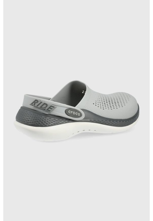 Crocs klapki kolor szary. Kolor: szary. Materiał: guma, materiał