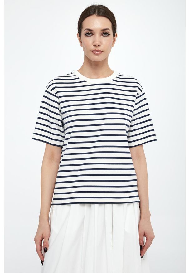 Weekend Max Mara - T-shirt damski w paski Multid WEEKEND MAX MARA. Wzór: paski