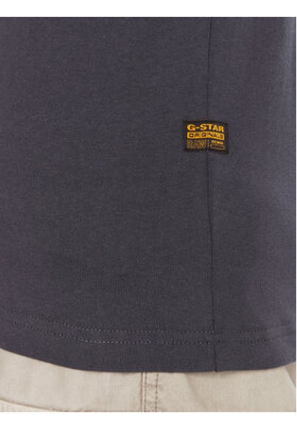 G-Star RAW - G-Star Raw T-Shirt Spray Logo D26833-D101 Granatowy Regular Fit. Kolor: niebieski. Materiał: bawełna
